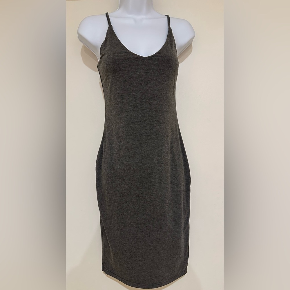 Sleeveless Charcoal Dress